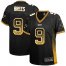 Nike New Orleans Saints #9 Drew Brees Black Team Color Womens Stitched NFL Elite Drift Fashion Jersey