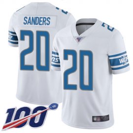 Nike Detroit Lions #20 Barry Sanders White Mens Stitched NFL 100th Season Vapor Limited Jersey
