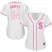 Seattle Mariners #24 Ken Griffey White/Pink Fashion Womens Stitched MLB Jersey