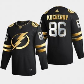 Tampa Bay Lightning #86 Nikita Kucherov Mens Adidas Black Golden Edition Limited Stitched NHL Jersey
