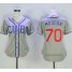 Chicago Cubs #70 Joe Maddon Grey Womens Alternate Road Stitched MLB Jersey
