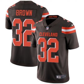 Nike Cleveland Browns #32 Jim Brown Brown Team Color Mens Stitched NFL Vapor Untouchable Limited Jersey