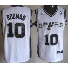 San Antonio Spurs 10 Dennis Rodman White Throwback NBA Jerseys Cheap