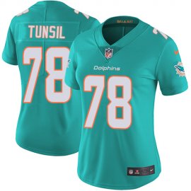 Nike Miami Dolphins #78 Laremy Tunsil Aqua Green Team Color Womens Stitched NFL Vapor Untouchable Limited Jersey