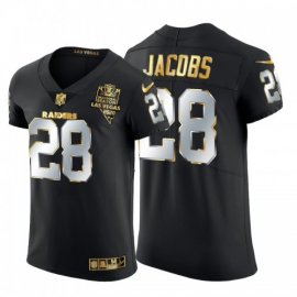 Las Vegas Raiders #28 Josh Jacobs Mens Nike Black Edition Vapor Untouchable Elite NFL Jersey