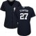New York Yankees #27 Giancarlo Stanton Navy Blue Alternate Womens Stitched MLB Jersey