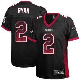 Nike Atlanta Falcons #2 Matt Ryan Black Alternate Womens Stitched NFL Elite Drift Fashion Jersey