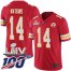 Nike Kansas City Chiefs #14 Sammy Watkins Red Super Bowl LIV 2020 Team Color Mens Stitched NFL 100th Season Vapor Untouchable Limited Jersey