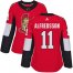 Adidas Ottawa Senators #11 Daniel Alfredsson Red Home Authentic Womens Stitched NHL Jersey