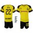 Dortmund #22 Pulisic Home Kid Soccer Club Jersey