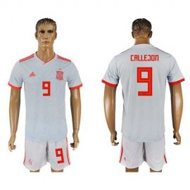 Spain #9 Callejon Away Soccer Country Jersey