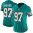 Nike Miami Dolphins #97 Christian Wilkins Aqua Green Alternate Womens Stitched NFL Vapor Untouchable Limited Jersey