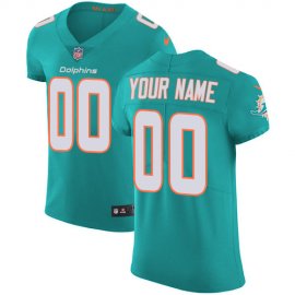 Nike Miami Dolphins Customized Aqua Green Team Color Stitched Vapor Untouchable Elite Mens NFL Jersey