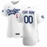 Los Angeles Dodgers Custom Mens Nike White Home 2020 World Series Champions Authentic Player MLB Jersey