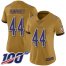 Nike Baltimore Ravens #44 Marlon Humphrey Gold Womens Stitched NFL Limited Inverted Legend 100th Season Jersey