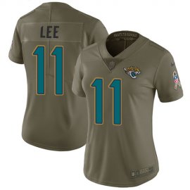 Nike Jacksonville Jaguars #11 Marqise Lee Olive Womens Stitched NFL Limited 2017 Salute to Service Jersey