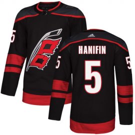 Adidas Carolina Hurricanes #5 Noah Hanifin Black Alternate Authentic Stitched NHL Jersey