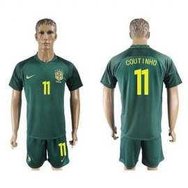 Brazil #11 Coutinho Away Soccer Country Jersey