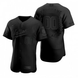Washington Nationals Custom Mens Nike Black MLB MVP Limited Player Edition Jersey