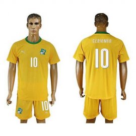 Cote dlvoire #10 Gervinho Home Soccer Country Jersey