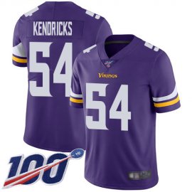 Nike Minnesota Vikings #54 Eric Kendricks Purple Team Color Mens Stitched NFL 100th Season Vapor Limited Jersey