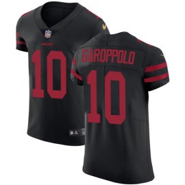 Nike San Francisco 49ers #10 Jimmy Garoppolo Black Alternate Mens Stitched NFL Vapor Untouchable Elite Jersey