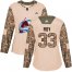 Adidas Colorado Avalanche #33 Patrick Roy Camo Authentic 2017 Veterans Day Womens Stitched NHL Jersey