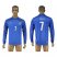 Italy #7 Zaza Blue Home Long Sleeves Soccer Country Jersey