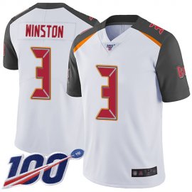 Nike Tampa Bay Buccaneers #3 Jameis Winston White Youth Stitched NFL 100th Season Vapor Limited Jersey