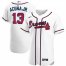 Atlanta Braves #13 Ronald Acuna Jr. Mens Nike White Home 2020 Authentic Player MLB Jersey