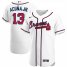 Atlanta Braves #13 Ronald Acuna Jr. Mens Nike White Home 2020 Authentic Player MLB Jersey