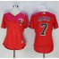 Minnesota Twins #7 Joe Mauer Red Womens Alternate Stitched MLB Jersey