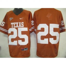 Texas Longhorns 25 Orange NCAA Jersey