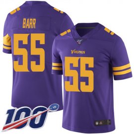 Nike Minnesota Vikings #55 Anthony Barr Purple Mens Stitched NFL Limited Rush 100th Season Jersey