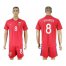 Norway #8 Johansen Home Soccer Country Jersey