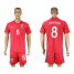 Norway #8 Johansen Home Soccer Country Jersey
