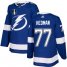 Adidas Tampa Bay Lightning #77 Victor Hedman Blue 2022 Stanley Cup Final Patch Home Authentic Stitched NHL Jersey Mens