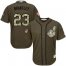 Cleveland Indians #23 Michael Brantley Green Salute to Service Stitched Youth MLB Jersey