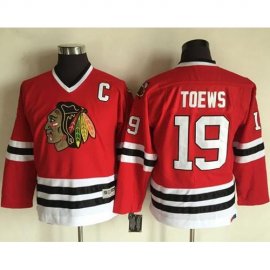 Chicago Blackhawks #19 Jonathan Toews Red CCM Throwback Stitched Youth NHL Jersey