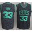 Boston Celtics 33 Larry Bird Black Leopard Grain NBA Jersey Cheap