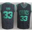 Boston Celtics 33 Larry Bird Black Leopard Grain NBA Jersey Cheap
