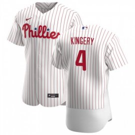 Philadelphia Phillies #4 Scott Kingery Mens Nike White Home 2020 Authentic Player MLB Jersey