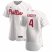 Philadelphia Phillies #4 Scott Kingery Mens Nike White Home 2020 Authentic Player MLB Jersey