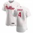 Philadelphia Phillies #4 Scott Kingery Mens Nike White Home 2020 Authentic Player MLB Jersey
