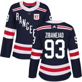 Adidas New York Rangers #93 Mika Zibanejad Navy Blue Authentic 2018 Winter Classic Womens Stitched NHL Jersey