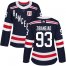 Adidas New York Rangers #93 Mika Zibanejad Navy Blue Authentic 2018 Winter Classic Womens Stitched NHL Jersey