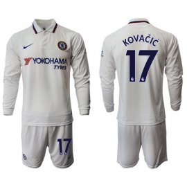 Chelsea #17 Kovacic Away Long Sleeves Soccer Club Jersey