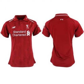 Womens Liverpool Blank Red Home Soccer Club Jersey