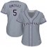 Colorado Rockies #5 Carlos Gonzalez Grey Road Womens Stitched MLB Jersey