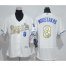 Kansas City Royals #8 Mike Moustakas White Flexbase Authentic 2015 World Series Champions Gold Program Cool Base Womens Stitched MLB Jersey
